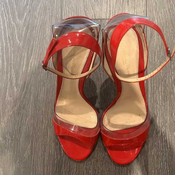 Gianvito Rossi Patent Leather Sandals Red - Picture 3 of 7